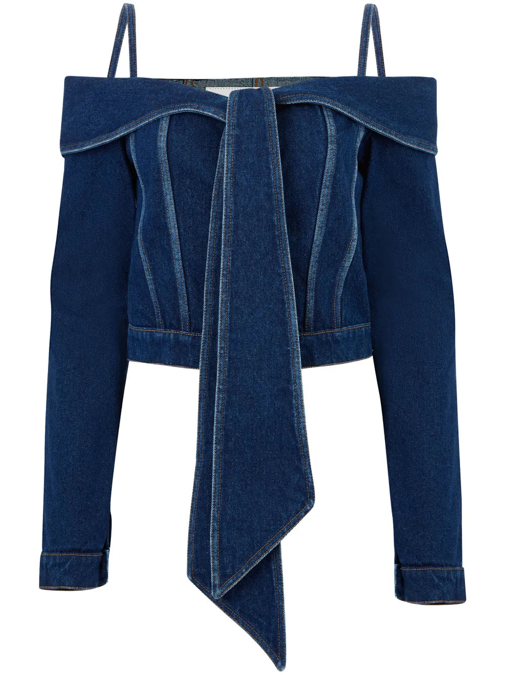 Off-Shoulder Denim Jacket