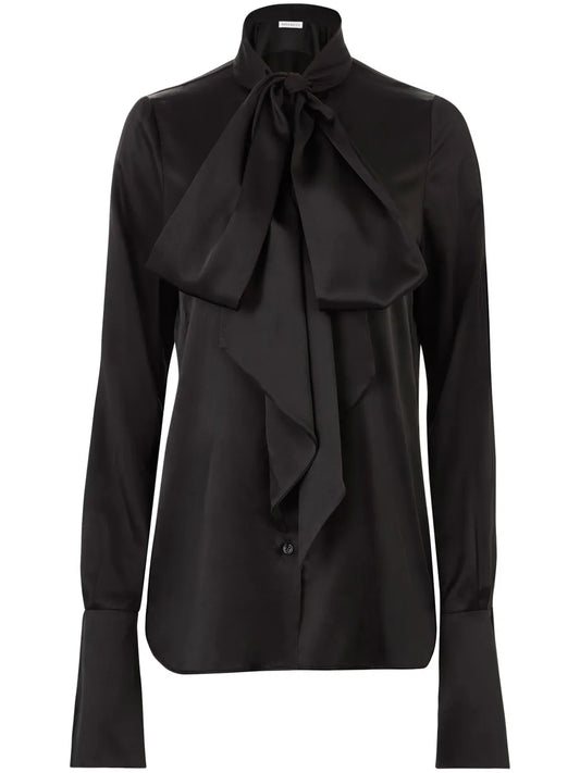 Satin Lavaliere Shirt