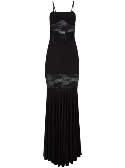 Lace-Detailing Maxi Dress