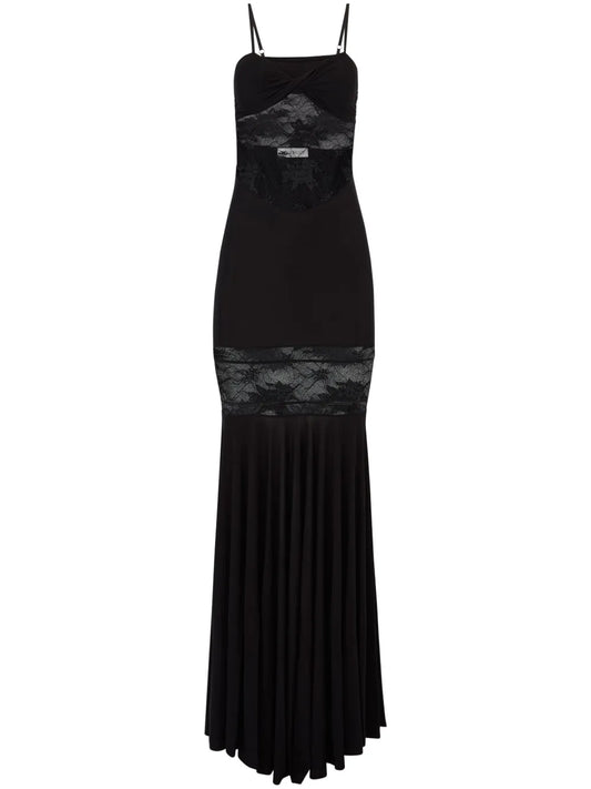 Lace-Detailing Maxi Dress