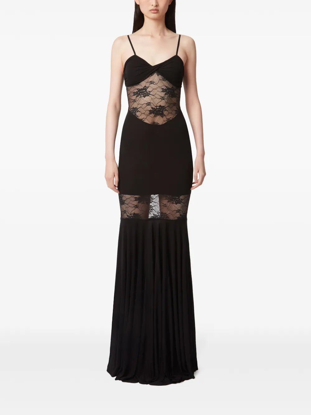 Lace-Detailing Maxi Dress
