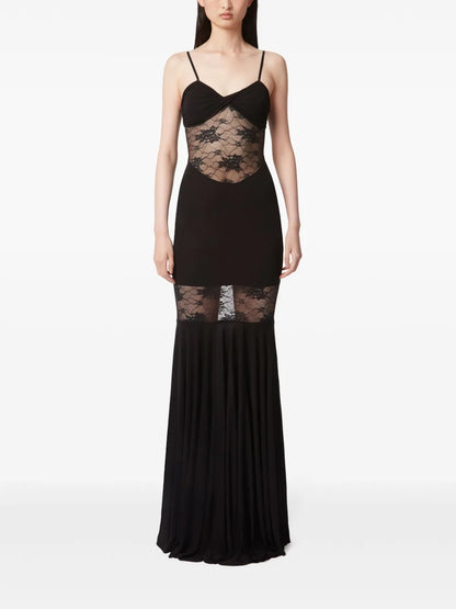 Lace-Detailing Maxi Dress