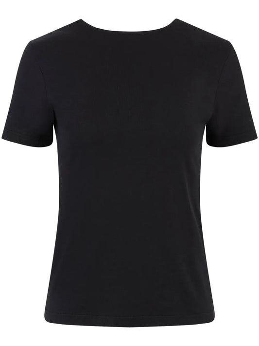 Plunging Draped Back T-Shirt
