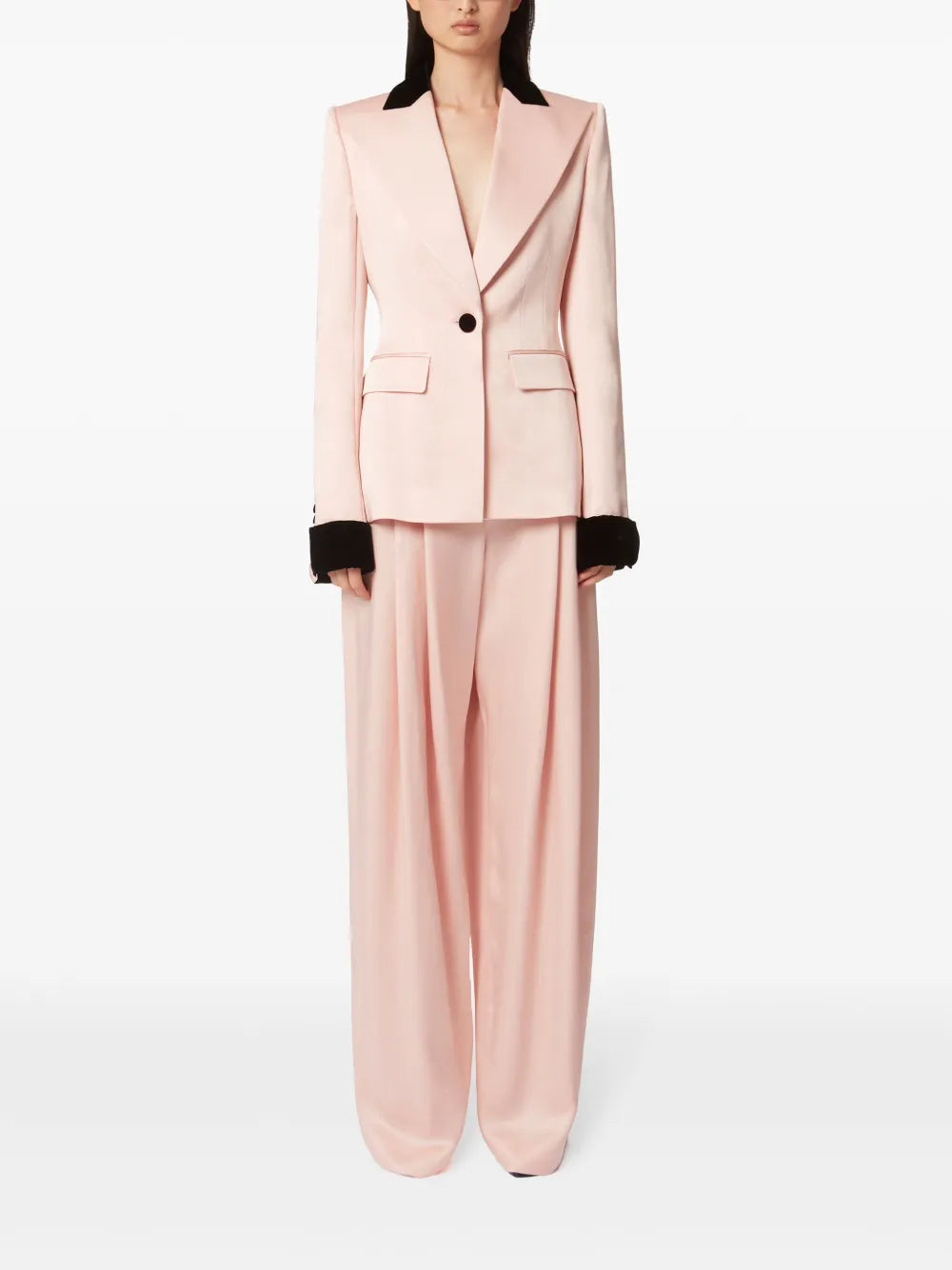 Pleated Wide-Leg Trousers