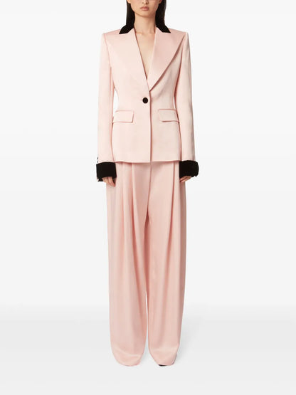 Pleated Wide-Leg Trousers