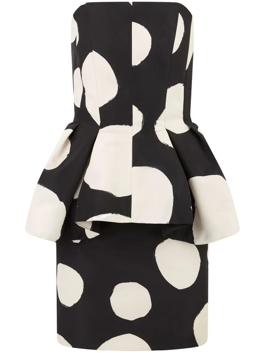 Peplum-Waist Mini Dress