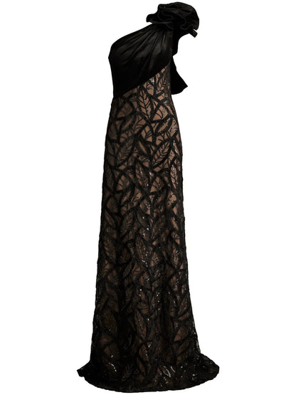 Caraway One-Shoulder Gown