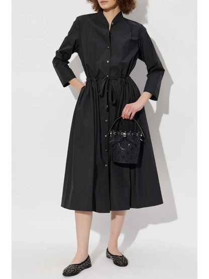 Belted Cotton Shirt Dress