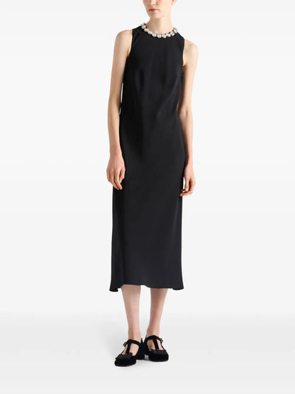 Embroidered Midi Dress