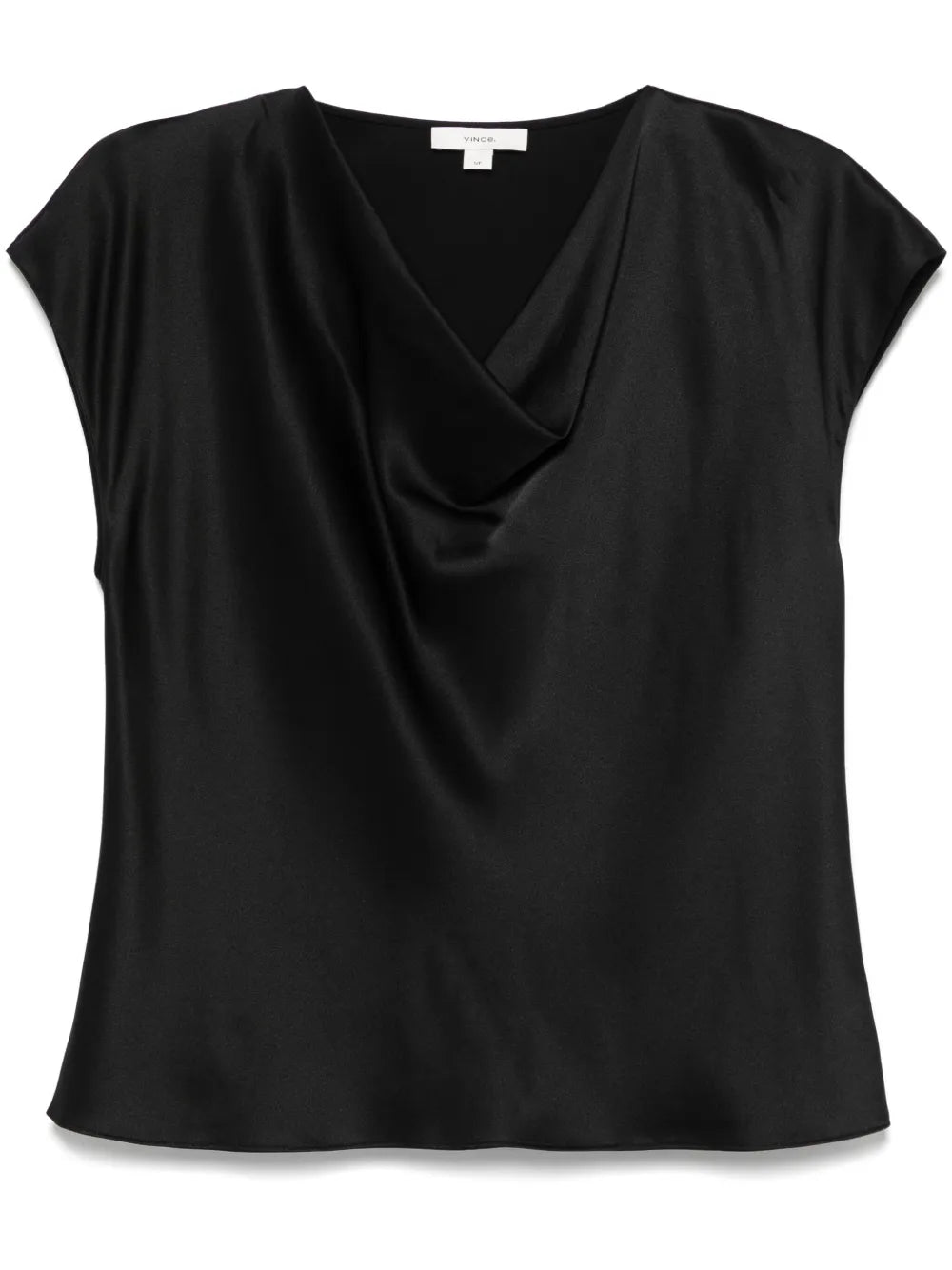 Silk Cowl-Neck Blouse