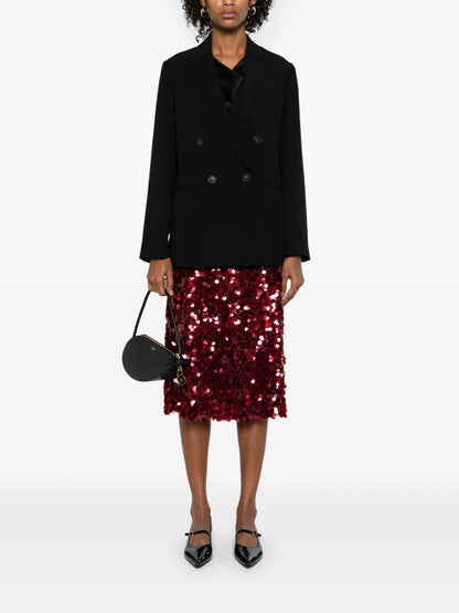 Crepe Double-Breasted Blazer
