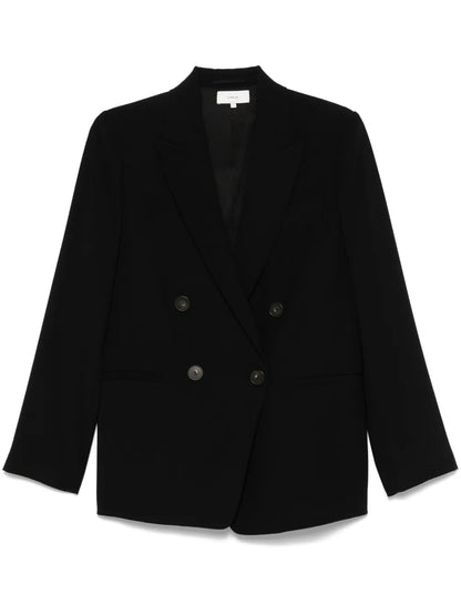 Crepe Double-Breasted Blazer