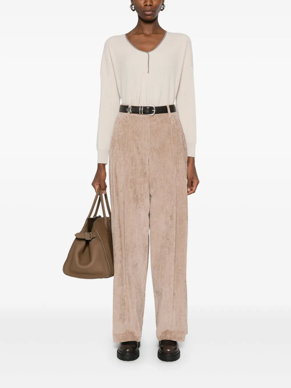 English-Rib Cashmere Sweater