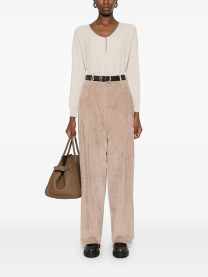 English-Rib Cashmere Sweater