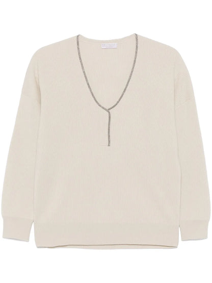 English-Rib Cashmere Sweater