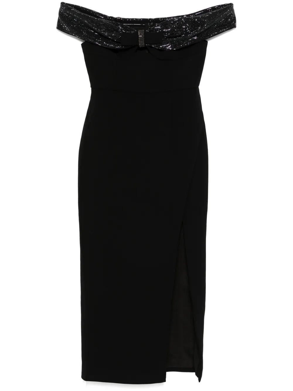 Crepe Bow Midi Dress