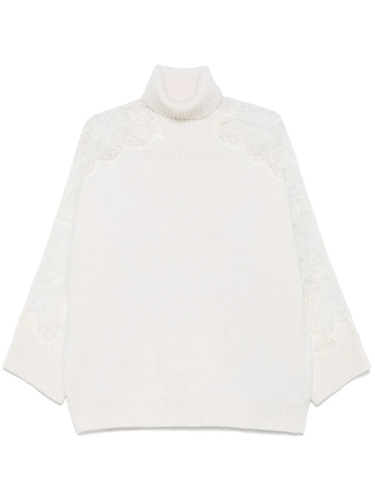 Lace-Detail Sweater
