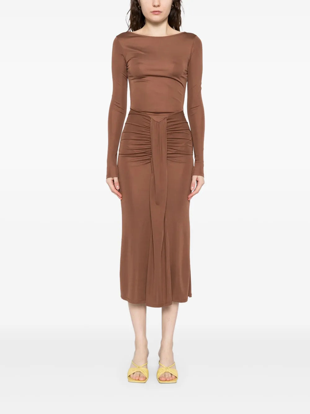 Draped Midi Dress