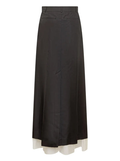 Double-Layered Maxi Skirt