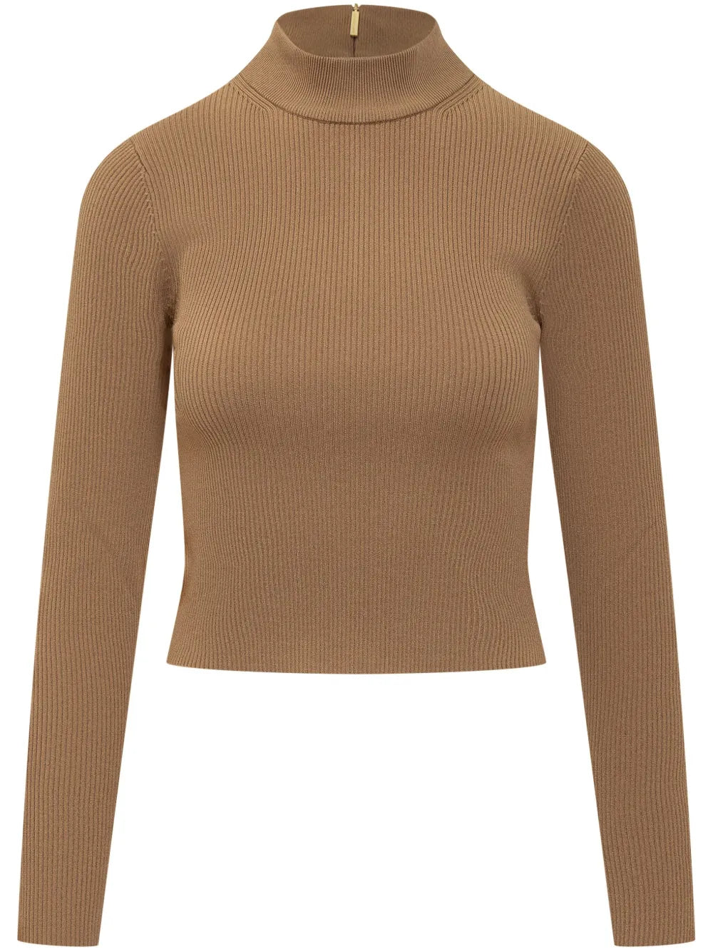 Mock-Neck Ribbed Jumper