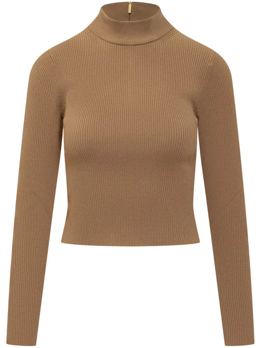 Mock-Neck Ribbed Jumper