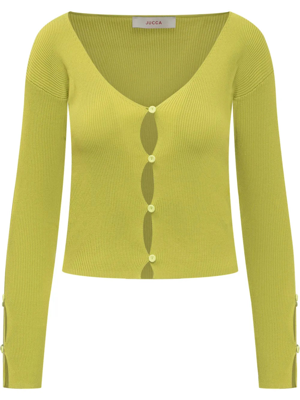 Fine-Ribbed Cardigan