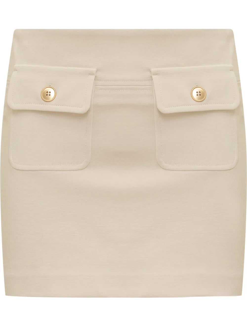 Flap-Pockets Mini Skirt