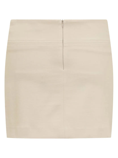 Flap-Pockets Mini Skirt