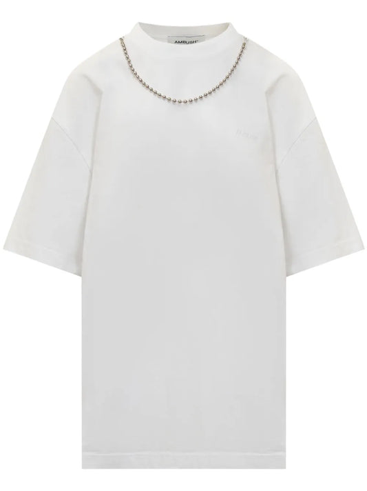 Chain-Detailing T-Shirt