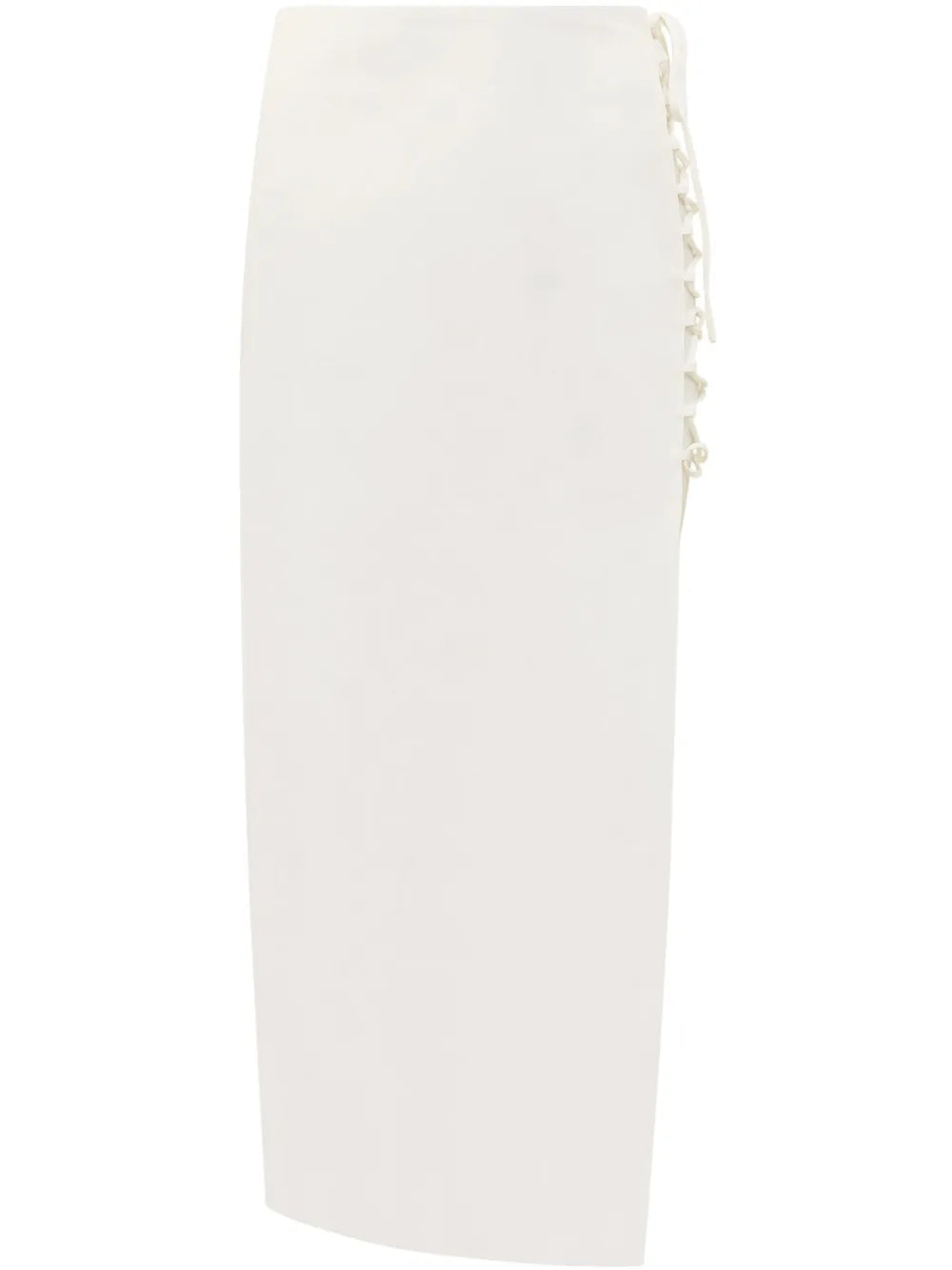 Side Lace-Up Midi Skirt