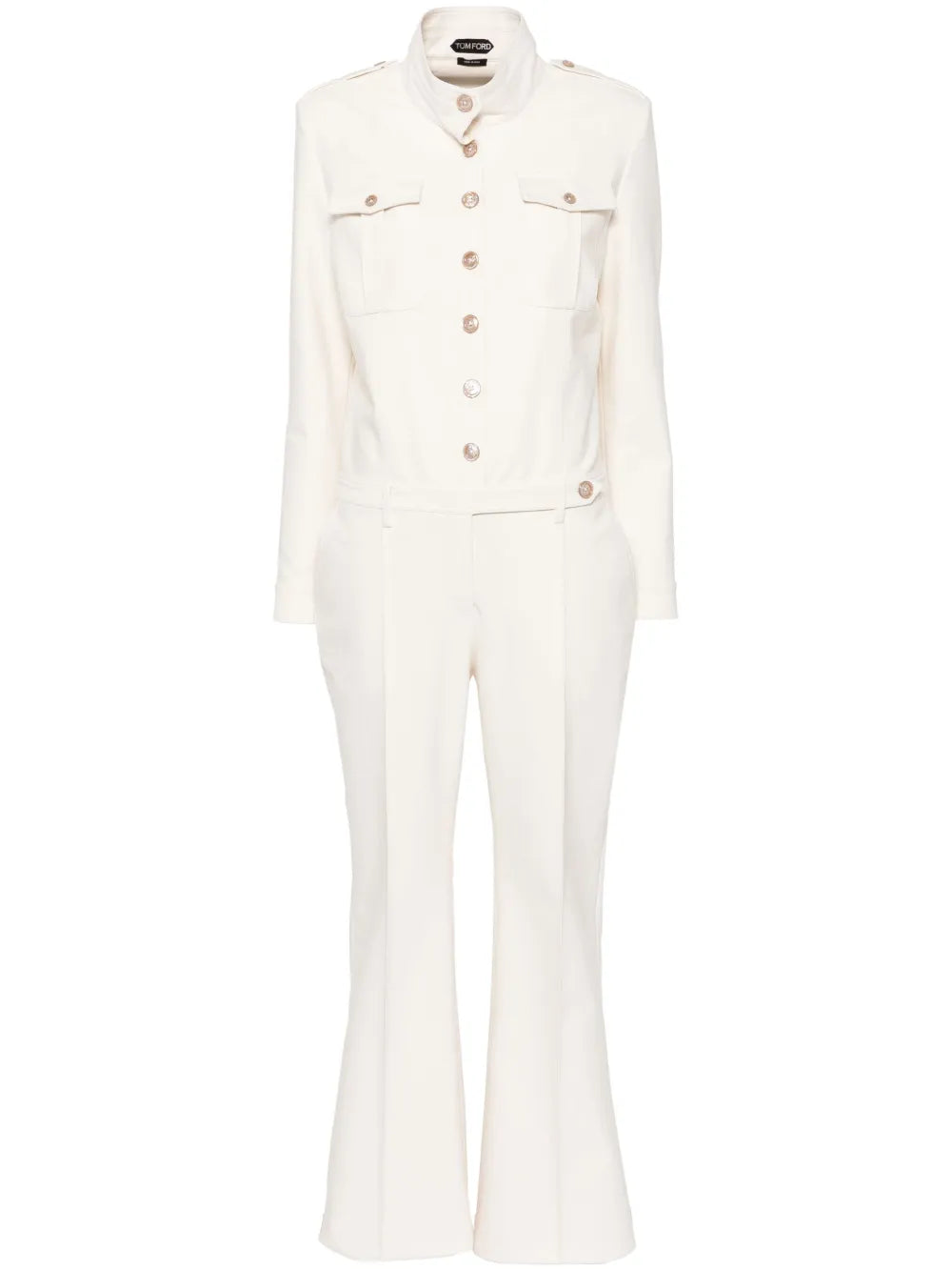 Stand Collar Safari Jumpsuit