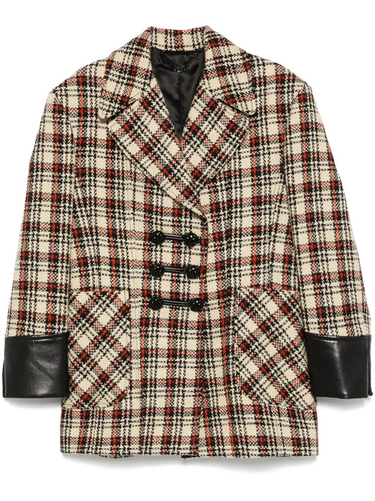 Checked Peacoat