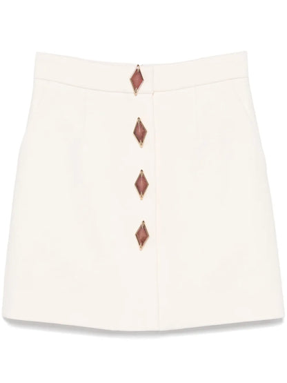 Gem-Embellished Mini Skirt