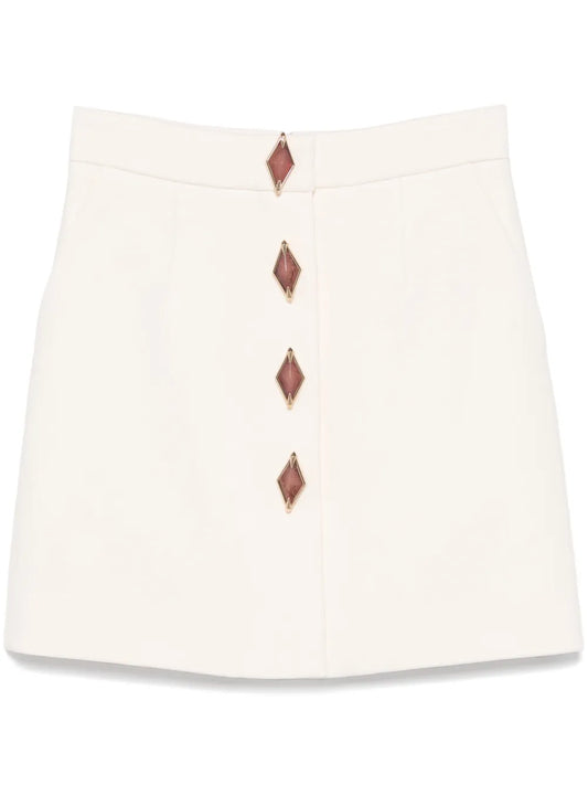 Gem-Embellished Mini Skirt