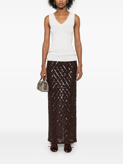 Bead-Embellished Tank Top