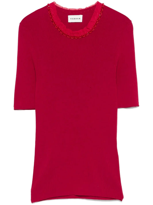 Bead-Embellished T-Shirt