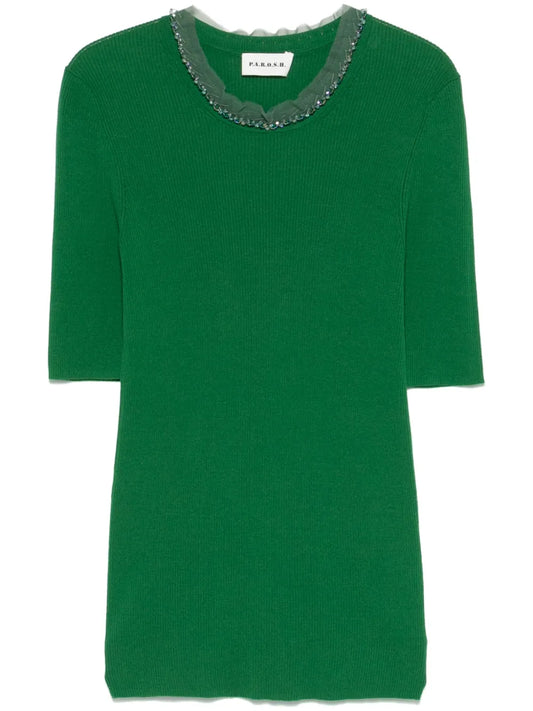 Bead-Embellished T-Shirt