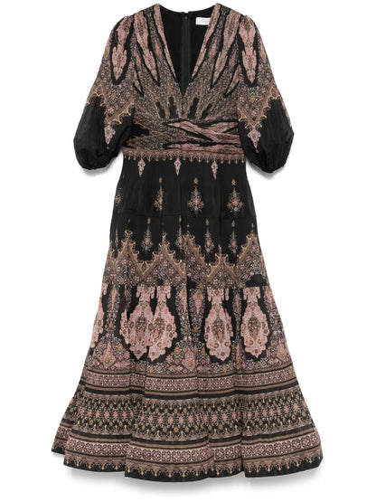 Pleated Midi Dress