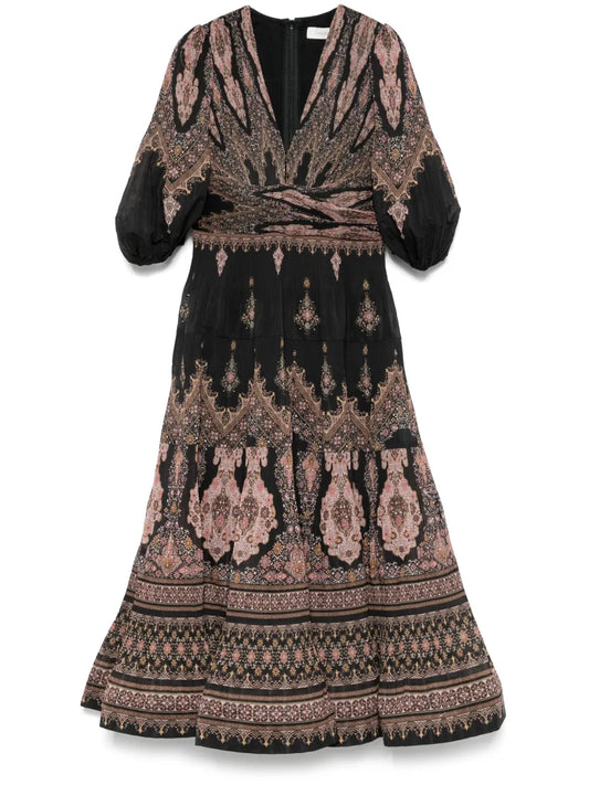 Pleated Midi Dress