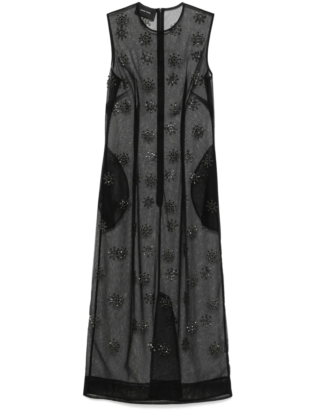 Crystal Embellishment Midi Dress