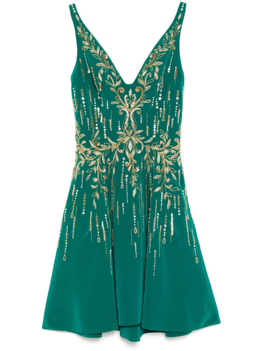 Crepe Beaded Dress