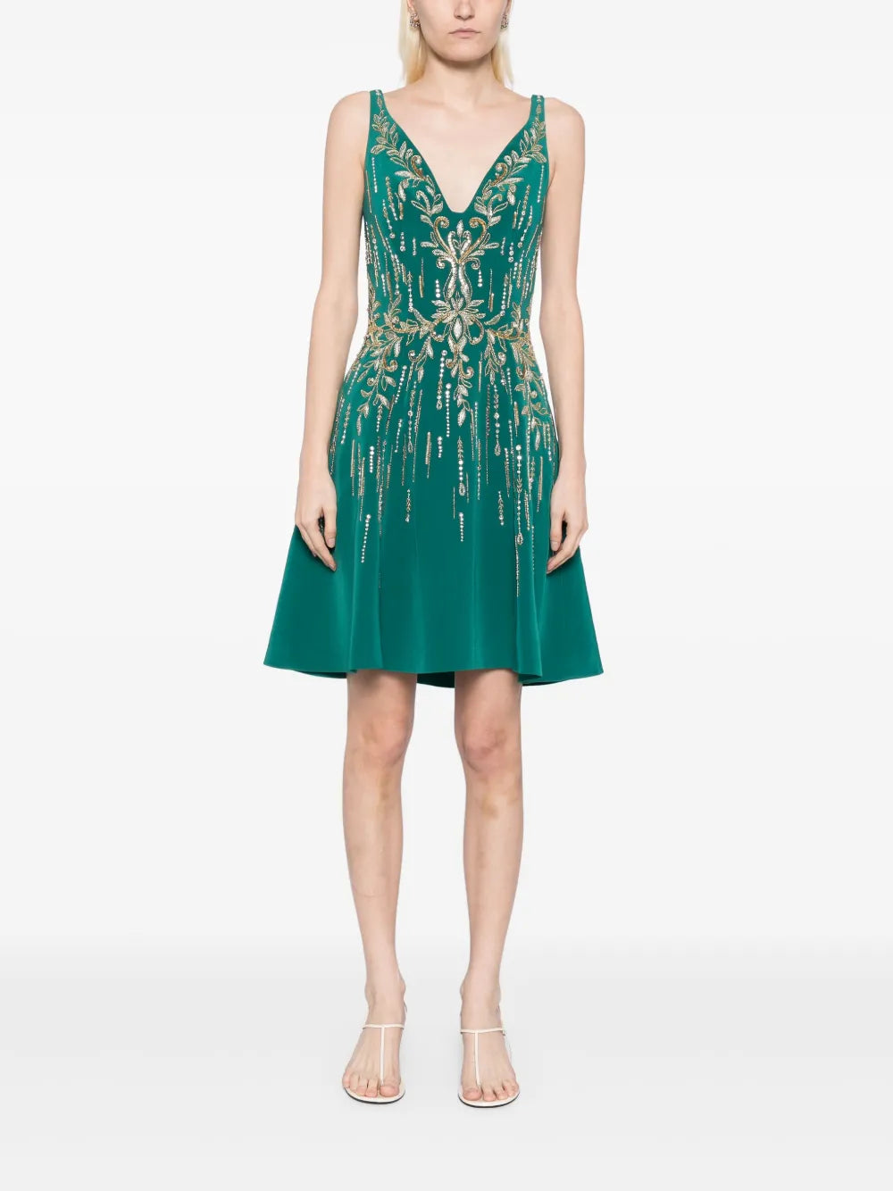 Crepe Beaded Dress