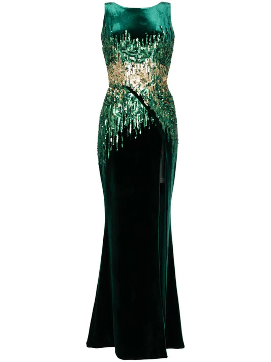 Sequin Velvet Dress
