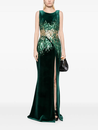 Sequin Velvet Dress