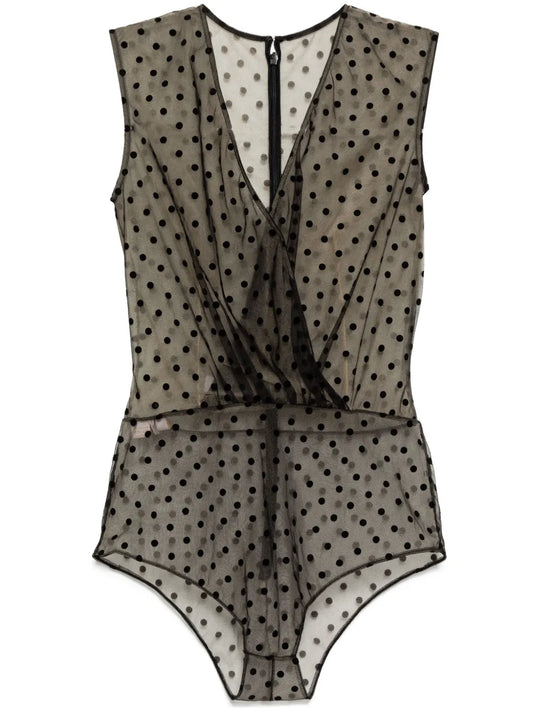 Dotted Tulle Bodysuit