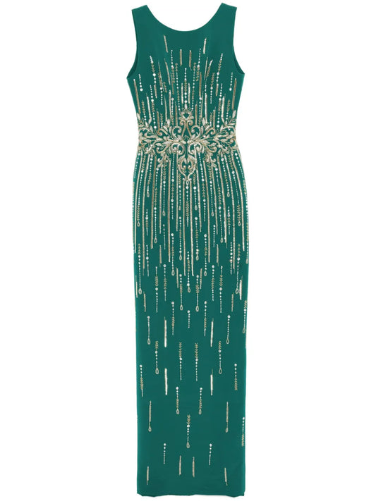 Crepe Beaded Dress