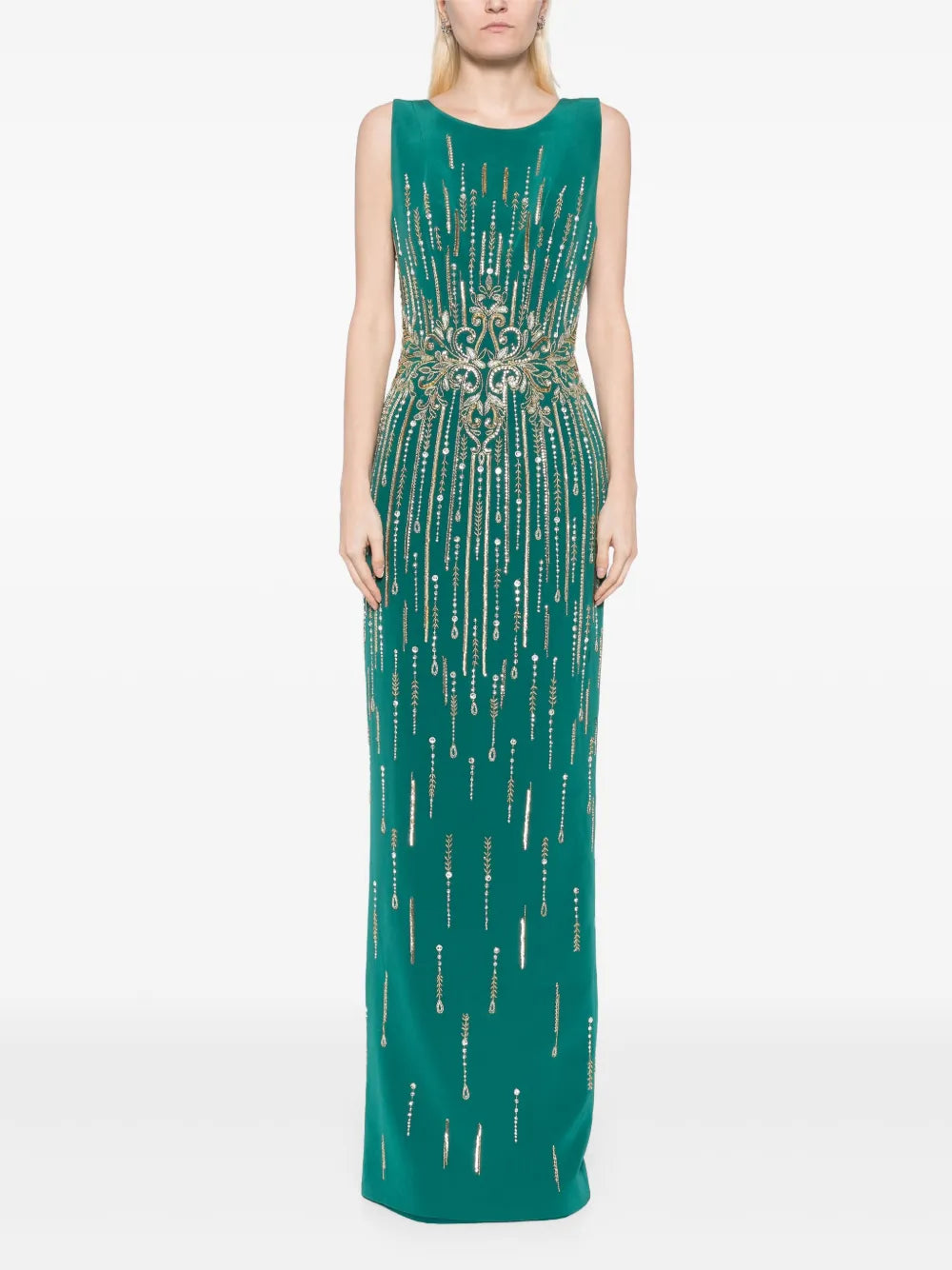 Crepe Beaded Dress