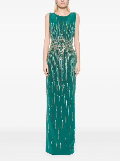 Crepe Beaded Dress