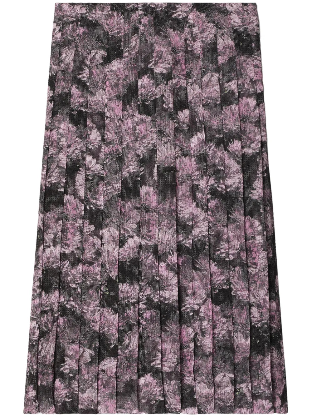 Printed Pleated Midi Skirt