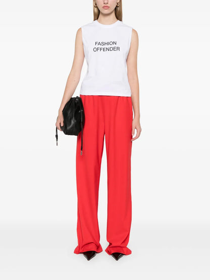 Slogan-Print Top